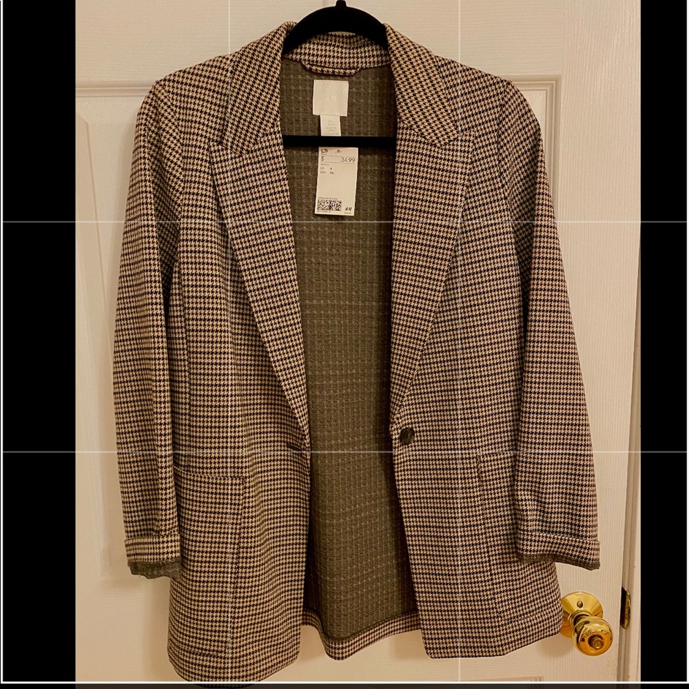 Houndstooth blazer